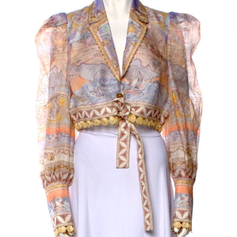 Zimmermann Sheer Multicolor Blouse
